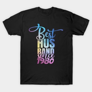 'Best Husband Since 1980' Sweet Wedding Anniversary Gift T-Shirt